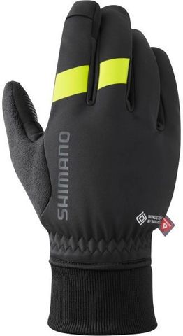 Shimano Shimano Windstopper Primaloft Langfinger Handschuhe - Black Yellow - Größe XXL