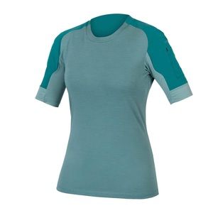 Endura ENDURA GV500 Gravel Fietsshirt Korte Mouwen Blauw/Groen Dames