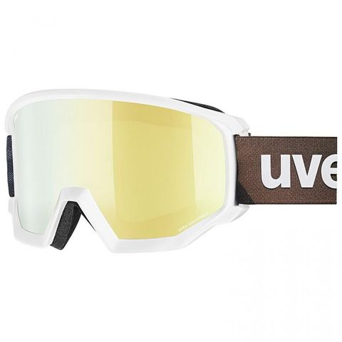 Uvex uvex Skibrille athletic CV white matt mirror gold S3 - OTG, colorvision®, supravision®, 17% VLT