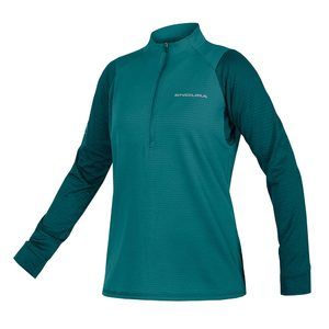 Endura ENDURA SingleTrack Fleece MTB Fietsshirt Lange Mouwen Groen Dames
