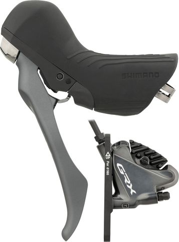 Shimano Shimano GRX Scheibenbremse BR-RX810 + ST-RX810-LA Remote schwarz-grau Vorderrad links (seitenspezifisch)