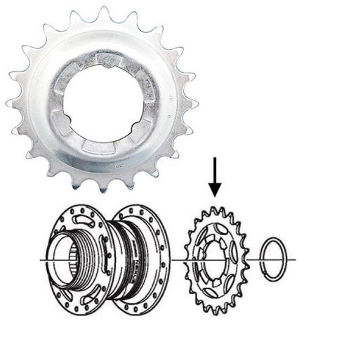 Shimano SHIMANO Ritzel NEXUS 18 Zähne silber - Original Ersatzteil für Shimano Nexus Nabenschaltungen