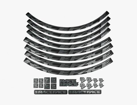 Race Face Race Face Laufrad Decal Set, XL, grey grau - stylische Laufrad-Aufwertung