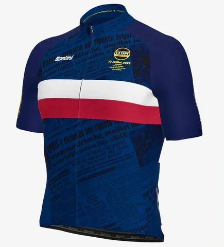 Santini Santini L'Etape Du Tour De France Özel Seri Erkek Bisiklet Forması RE95475C2EDT - MAVİ / M