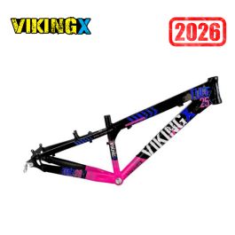 Vikingx VikingX Tuff X-25 Dirt Jump Aliminyum Kadro Pembe-Siyah YS728