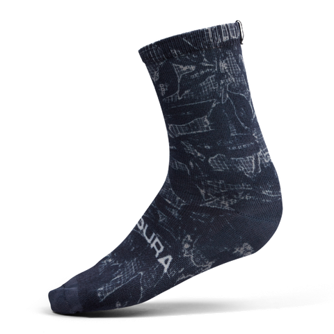 Endura ENDURA GRID FLORAL LTD PRINT SOCK fietssokken 37-41 black