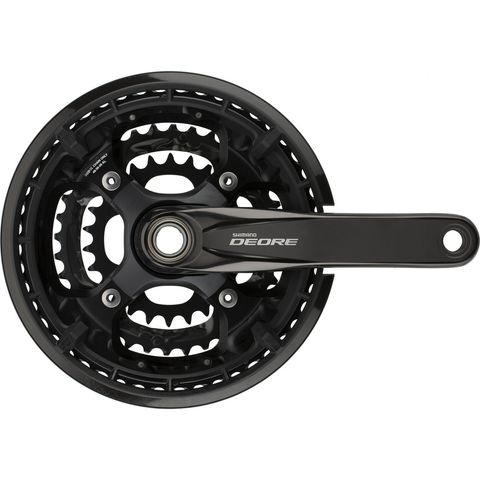 Shimano Shimano Deore Kurbelgarnitur FC-T6010 Hollowtech II mit Kettenschutzring schwarz 175,0 mm 26-36-48