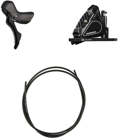 Shimano Shimano schijfrem TIAGRA ST-R4020 + BR-RS405, links, 2-speed