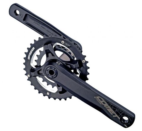 Fsa FSA Kurbelgarnitur Comet Modular Megaexo 2x 175 mm Schwarz - steife MTB-Kurbel in moderner Ausführung