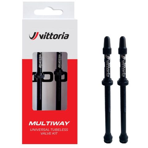 Vittoria Vittoria Tubeless Jant İçin Sibop Alüminyum 80mm 1 Çift Siyah