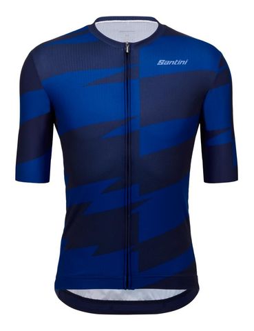 Santini Santini Collezione Furia SS Erkek Bisiklet Forması 4S94075CFURIA - MAVİ / 3XL