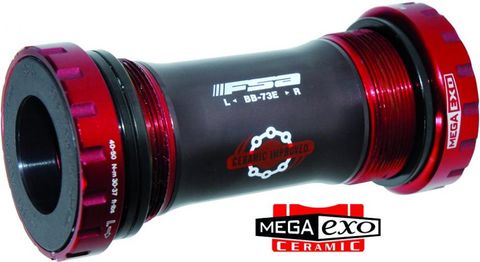 Fsa FSA Innenlager MTB BSA68/73 auf MegaExo Ø 24 mm Rot - laufruhiges MTB-Tretlager
