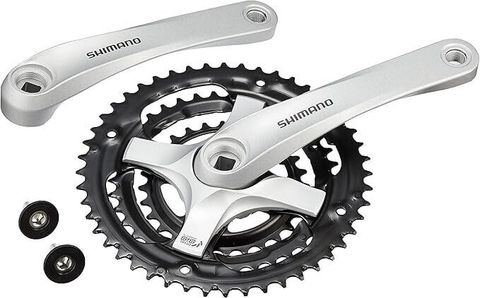 Shimano Shimano Aynakol 6/7/8 Vites 48/38/28T 175mm FC-TY501 | Gümüş | Zincir Korumasız |