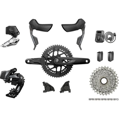 Sram SRAM Rival E1 AXS HRD FM Powermeter Gruppe 2x12-fach 35-48 black 160,0 mm 10-30 Anlöt