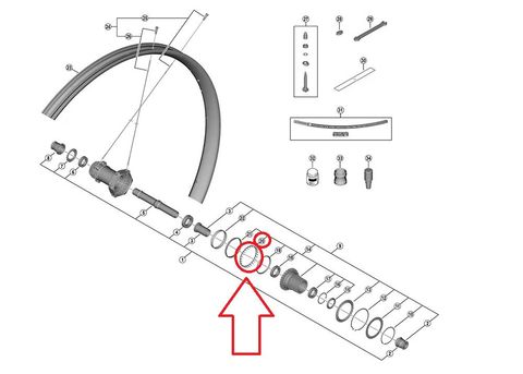 Shimano SHIMANO Distanzring f.FH-M9210-B 12 mm - präziser Abstandshalter für Hinterradnabe