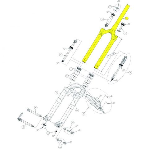 Manitou Manitou Standrohreinheit für R7 Expert 1 1/8" Short Offset Schwarz - präzises Lenkverhalten