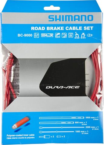 Shimano SHIMANO Bremszug-Set DURA-ACE polymerbeschichtet Bremszug-Set Rot