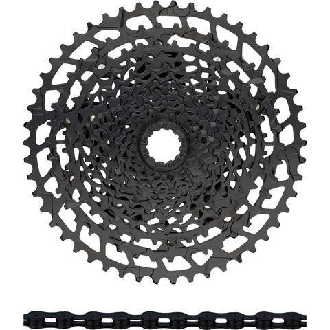 Sram SRAM NX Eagle PG-1230 Kassette + Eagle Kette 12-fach Verschleißset black - XX1 black 126 11-50