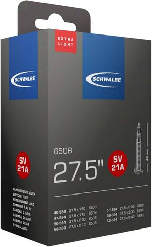 Schwalbe Schwalbe SV21A Extra Light Schlauch 27,5 Zoll - 40 mm - schwarz - Größe 40/62-584