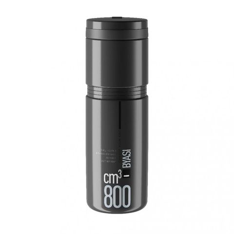 Elite ELITE BYASI Werkzeugflasche 800 ml dunkelgrau: Wasserdichter Werkzeugbehälter in Trinkflaschenform - Flaschenhalter - 74 mm Durchmesser 82 g leicht ideal für Straße Schotter MTB - Flaschenbox