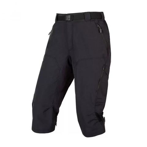 Endura Endura Womens Hummvee ¾ Short mit Liner, Schwarz, XL, robuste MTB-Shorts mit Innenhose, atmungsaktiv, elastischer Bund, Reißverschlusstaschen