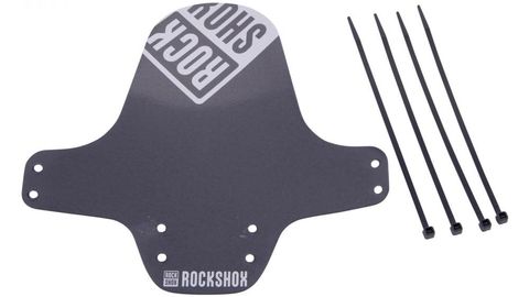 RockShox RockShox Vorderrad Steckblech Fender - Spritzschutz MTB Federgabel schwarz-silber glänzend - Schutzblech