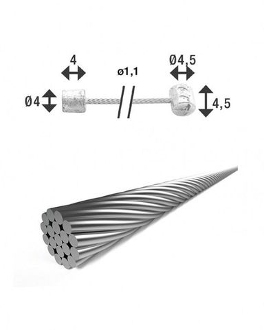 XLC XLC SH-X18 Schakel binnenkabel Ø1,25mm 2250mm