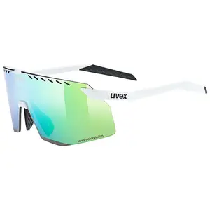 Uvex UVEX Pace Stage CV Sport Zonnebril Mat Wit met Mirror Green Lens