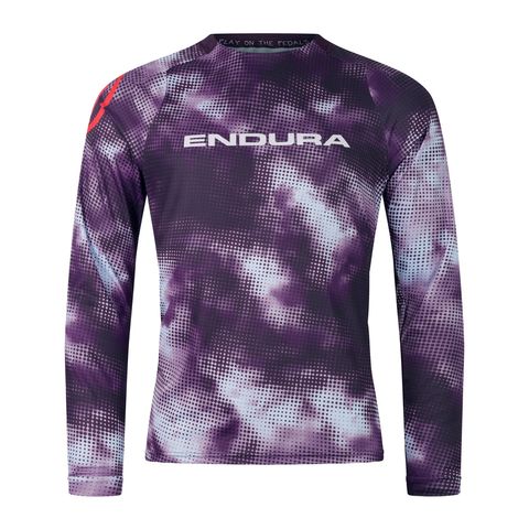 Endura Endura Pixel Cloud T-Shirt LTD (langarm) - Distel S