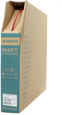 Shimano SHIMANO Schaltzugaußenhülle OT-SP41 25 m ? vorgelubt, Rot