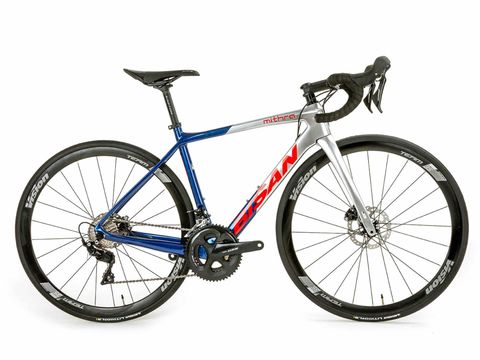 Bisan Bisan Mithra Disc Ultegra Yol Bisikleti | 58cm Kadro | Gri-Lacivert-Kırmızı