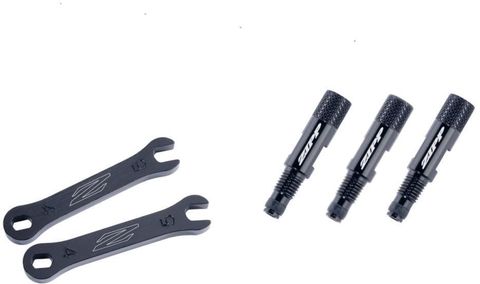Zipp Zipp Ventilverlängerungskit Knurled für SV Ventil - 3 Stück - schwarz - Größe 27 mm (für 303)