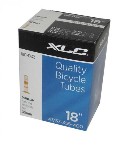 XLC XLC Fahrradschlauch 18x1.75/2.125 (32/50-355/400) DV 32 mm, aus Butyl für hohe Luftdichtigkeit und Pannensicherheit, ideal für MTB & Citybike