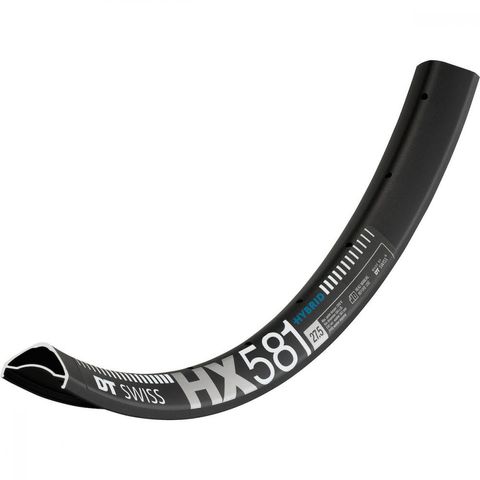 DT Swiss DTSwiss DT Swiss Felge HYBRID HX 581 27,5" 28 Loch Schwarz - robuste E-MTB-Felge für breite Plus-Reifen