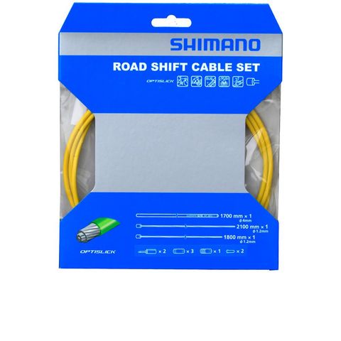 Shimano SHIMANO Schaltzug-Set Road OPTISLICK Schaltzug - Road-Bowdenzüge für Rennrad, Gelb