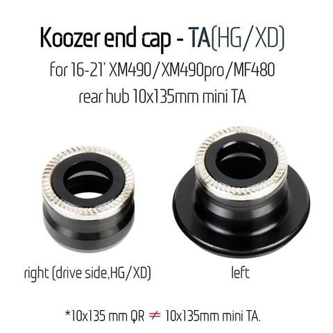 Koozer Koozer XM490 HG/XD 10x135mm Arka Göbek Sokma Mil (Thru Axle) Adaptör
