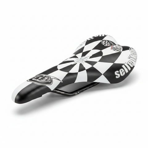Selle italia Selle Italia SLR Troy Lee Design Check It Sele Siyah Beyaz
