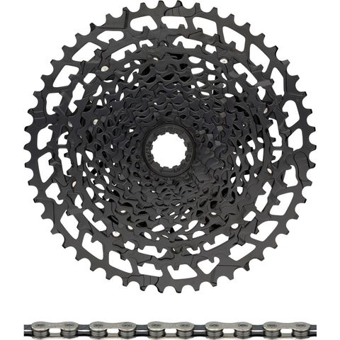 Sram SRAM NX Eagle PG-1230 Kassette + Eagle Kette 12-fach Verschleißset black - GX silver-black 126 11-50