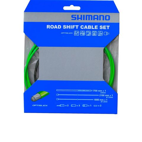 Shimano SHIMANO Schaltzug-Set Road OPTISLICK Schaltzug - Rennrad Schaltzug-Set, Grün