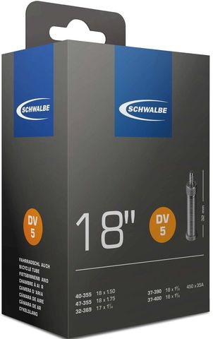 Schwalbe Schwalbe DV5 Schlauch 18 Zoll - 32 mm - schwarz - Größe 32/47-355/400