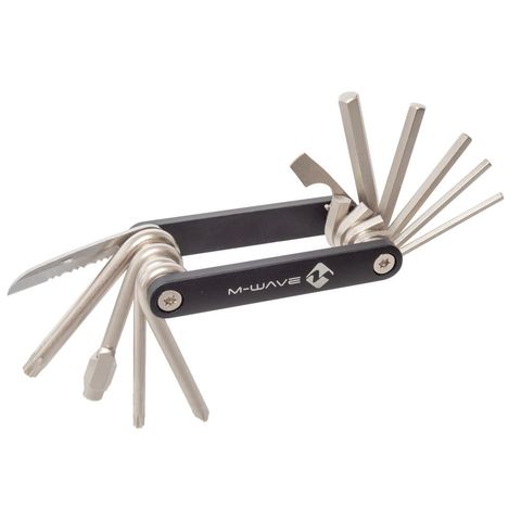 M-Wave M-WAVE Pocket F13 Multitool - Premium Fahrrad-Multitool aus CrV-Stahl, 150 g, mit 13 Funktionen