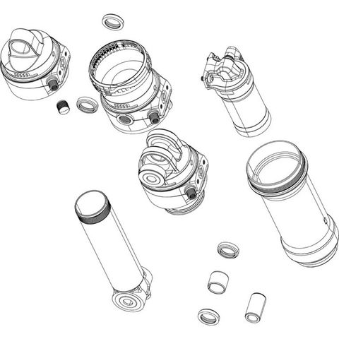 RockShox RockShox Führungsstangen-Einheit für Deluxe Select+ C1+ ab Modell 2023 37,5-45 mm