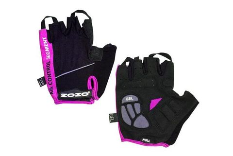 Zozo Zozo Air Control Segment Jelli Bisiklet Eldiveni Reflektörlü - SİYAH-PEMBE / L / L