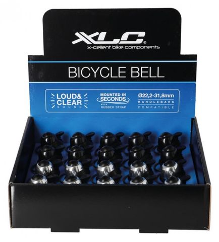 XLC XLC Miniklingel Display DD-M07 Ø22,2-31,8mm 10xsw 10xsilber