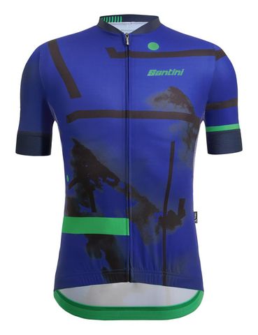 Santini Santini Delta Berg Unisex Bisiklet Forması 3S94275RDELTABERG BLU Nautica - MAVİ / 3XL