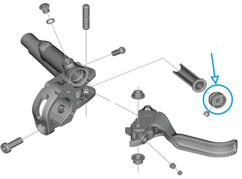 Shimano SHIMANO Abdeckung BL-M820 - Ersatzabdeckung für Bremshebel, ca. 7 g