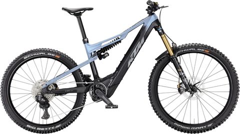 Ktm KTM Macina Prowler Prestige CX-R Di2 - 800 Wh - 29 - 27,5 Zoll - Fully - Shark Blue/Metallic Black Matt/Grey/Gold - Größe L / 48 CM