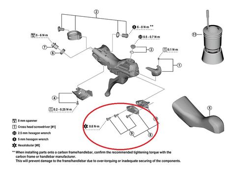 Shimano SHIMANO Abdeckung ST-R7120 Ausgleichsbehälter links - Ersatzteil für Hydraulikbremshebel