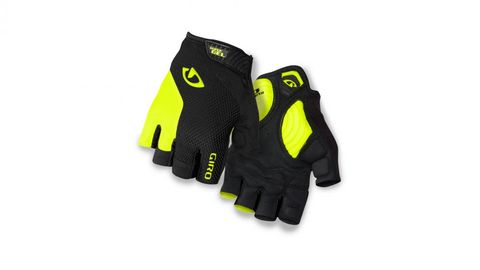 Giro Giro Strade Dure SG Fahrradhandschuhe XXL, schwarz/hi gelb, mit Dual-Layer Technogel-Polsterung, Super Fit-Design, AX Suede-Handfläche, atmungsaktivem 4-Wege-Stretch-Mesh und feuchtigkeitsableitendem Material für optimalen Komfort und Halt