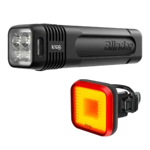 Knog KNOG Blinder Pro 600 + BlinderSquare Rear Twinpack Verlichtingsset Zwart